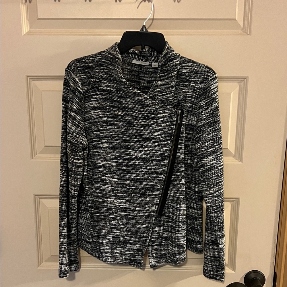 Halogen Black and White Asymmetrical Cardigan